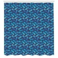 thumbnail image 3 of Ambesonne Pastel Shower Curtain, Tropical Pineapple Blue, 69"Wx84"L, Dark Blue Pale Blue, 3 of 3