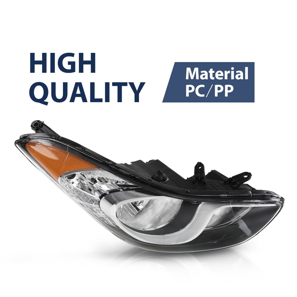 PIT66 Halogen Headlight Assembly Right Fit For 2011-2013 Hyundai Elantra 921023y000
