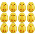 thumbnail image 1 of BEADCEST 12Ud Huevos Amarillos De Pascua En Plástico Fino Para Decorar Eventos Y Fotografías, 1 of 8