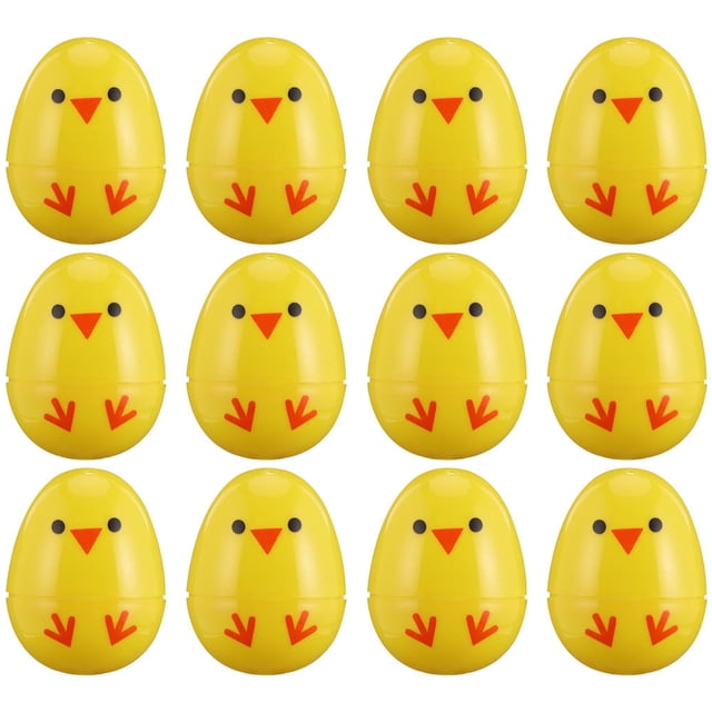 BEADCEST 12Ud Huevos Amarillos De Pascua En Plástico Fino Para Decorar Eventos Y Fotografías
