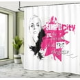 thumbnail image 5 of Ambesonne Fashion Shower Curtain, Inspirational Vogue, 69"Wx84"L, Pale Grey Black Pink, 5 of 5