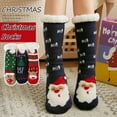 thumbnail image 6 of Women's Slipper Socks with Grips Non Slip Soft Cozy Fuzzy Fleece Lined Christmas Socks for Cold Winter Cute Holiday Warm Socks, 6 of 7