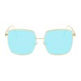 thumbnail image 1 of Sonducket Gafas de sol cuadradas Retro Vintage, gafas con montura de Metal espejada, regalos para mujeres Lentes gafas de sol y montura negra azul Sonducket AP0009-07, 1 of 1