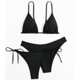 thumbnail image 5 of Daznico Women's 3-Piece Bikini Set, Triangle Top with Two Styles of Bottoms,XL, 5 of 7