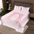 thumbnail image 2 of Erosebridal Bowknot Coverlet Set Queen for Teens, Initial H Letter Bedding Set, Monogrammed Decor, 2 of 5