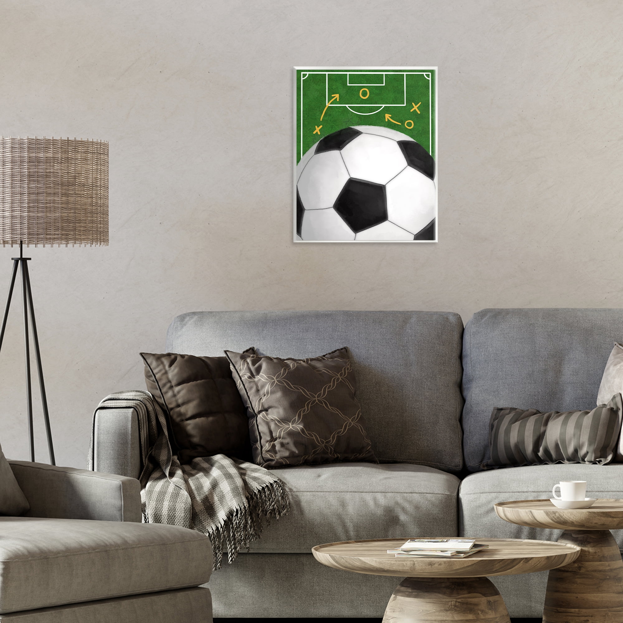 Stupell Industries Soccer Field & Ball Wall Plaque Art, design by Jennifer Stith