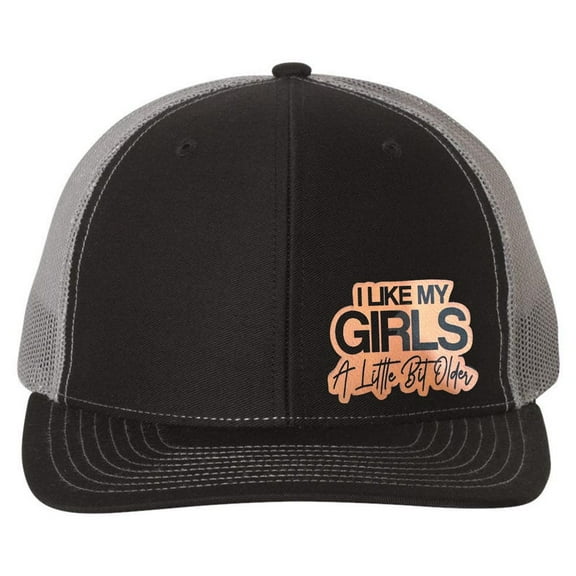 I Like My Girls A Little Bit Older Trucker Hat – Funny Snapback Mesh Cap – Vintage Humor Hat for Men – Adjustable Dad Hat