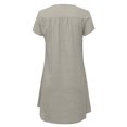 thumbnail image 4 of MELDVDIB Plus Size Women Summer Casual T-Shirt Dresses Loose Plain Tank V-Neckline Short Sleeve Straight Dress, Gift on Clearance, 4 of 8