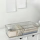 thumbnail image 1 of Caja de almacenamiento de acrílico | Organizador transparente para suministros de oficina y cosméticos | Organizador de escritorio de plástico gris con tapa, 1 of 6