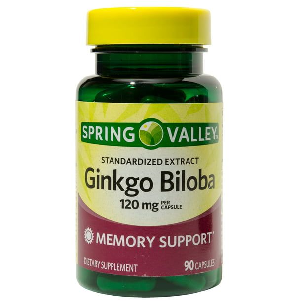 Toestemming Donker worden hoog Spring Valley Ginkgo Biloba Extract Tablets, 120 mg, 90 Ct - Walmart.com