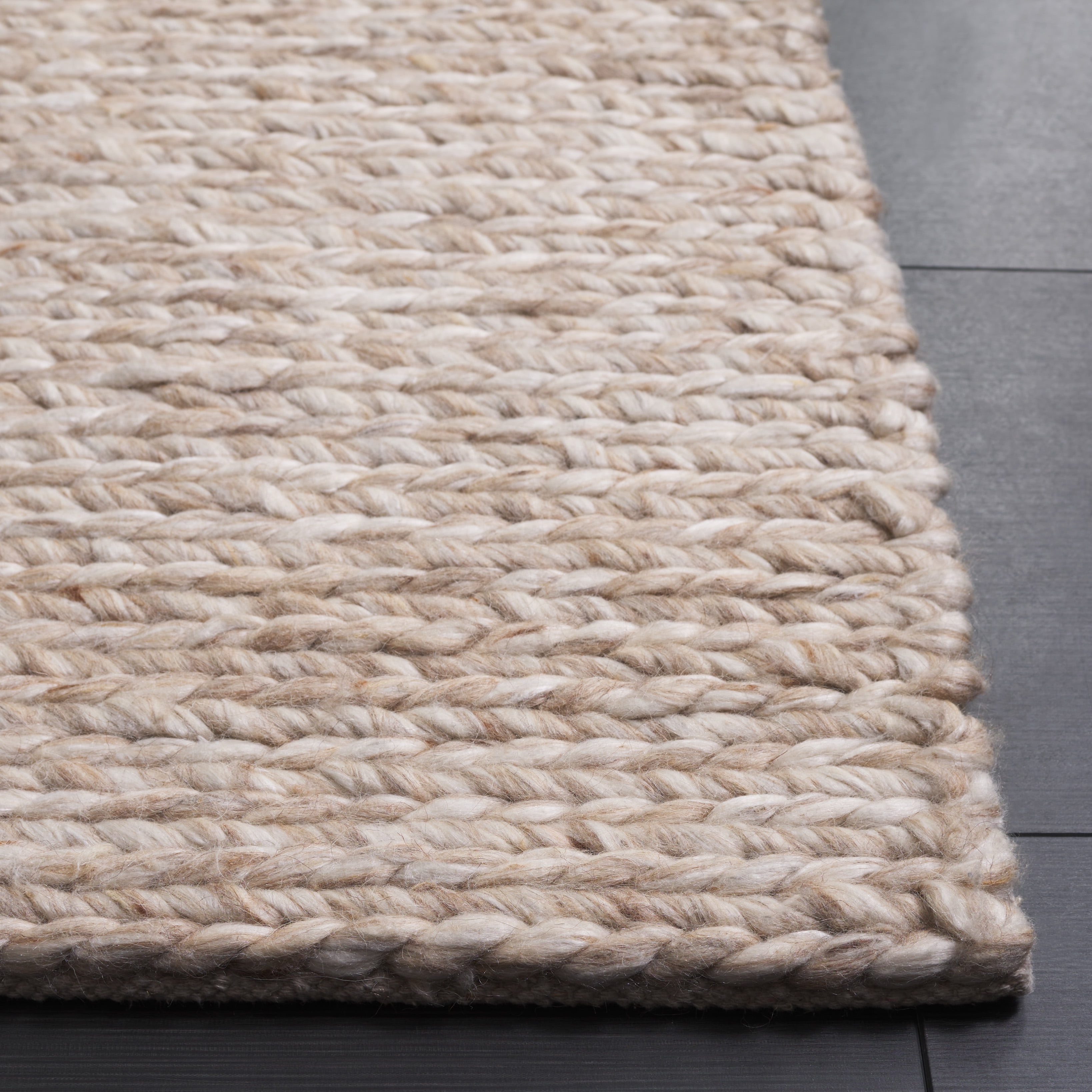 SAFAVIEH Natura Bedinn Distressed Area Rug, Beige/Taupe, 6' x 6' Square