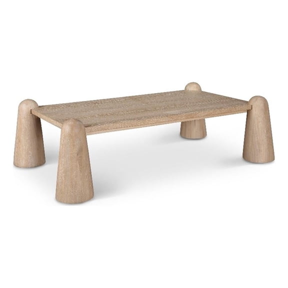 Pemberly Row Contemporary Natural Coffee Table - 58.5"W x 34.5"D x 17.5"H
