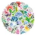 thumbnail image 5 of 1Set 50Pcs Waterproof PVC Plastic Stickers Self Adhesive Picture Stickers Mixed Styles Flower Pattern Mixed Color 50~80mm, 5 of 5