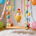 thumbnail image 4 of Anhility Mini Easter Chicks, Pink Baby Chicks Toy Plush Chicks Figurines Hanging Decorations for Easter Birthday Wedding Party Table Centerpieces DIY Garden, 5.51"x3.14", Pink, 4 of 6