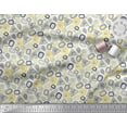 thumbnail image 2 of Soimoi Satin Silk Fabric Geometric Small Print Fabric by The Yard 42 Inch Wide, 2 of 3
