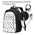 thumbnail image 2 of Balery Various Rooster Print USB Charging Backpack for Men and Women - Water-Resistant, Anti-Theft Laptop Backpack with USB Port for Travel, Work, School, and College, 2 of 7