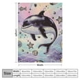 thumbnail image 4 of Orinice Whale Sea Shells Diamond Warm Lightweight Blanket Soft Fleece Blankets All Seasons Flannel Material Blanket 60x80in, 4 of 6