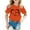 Orange, variant on Kid Girls Cute Graphic Round Neck Short Sleeve Tee Summer Casual T Shirt Girls Tops, Tees & Shirts Orange 120/7 Y—8 Y