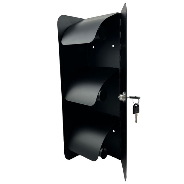 Wosthever Dispensador de papel higiénico de acero inoxidable de alta resistencia para montaje en pared, rollo gigante, para inodoros Almacenamiento y organización del hogar B
