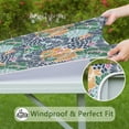 thumbnail image 6 of Pioneer Flower Floral Print Pattern Square Fitted Tablecloth with Elastic Edge,Square Table Cover,Washable Elastic Table Cover for Home Kitchen Party Decor 36"x36", 6 of 6