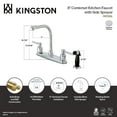 thumbnail image 5 of Kingston FB751DL Concord Two-Handle 4-Hole 8" Centerset Kitchen Faucet with Side Sprayer in Polished Chrome, 5 of 5