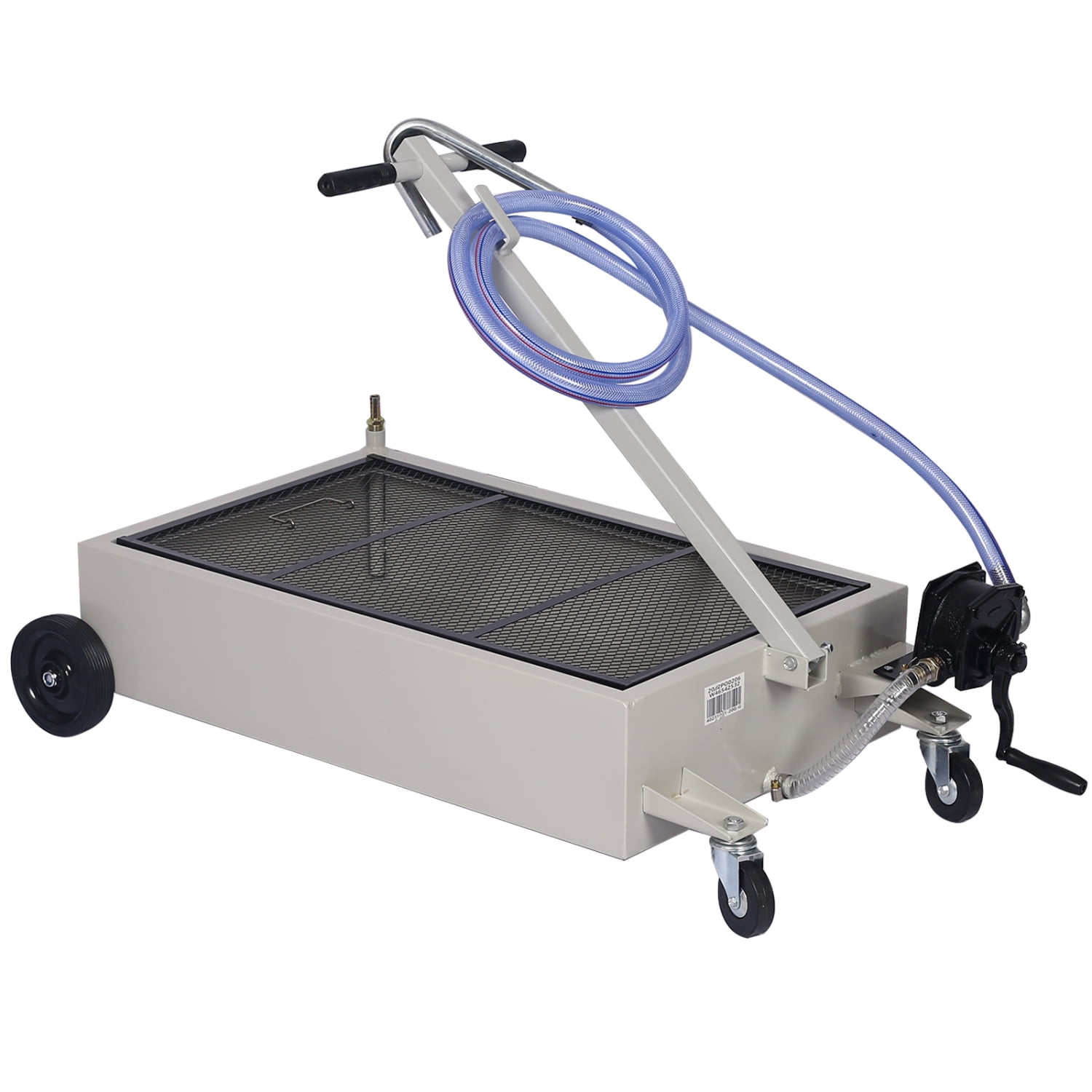 Clerance! 20Gallon LowProfile Oil Drain with Pump gray Truck Oil Drain Pan Dolly