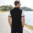 thumbnail image 6 of Breathable Striped Polo Shirts for Men Short Sleeve Casual Business Henley Neck Tee Lightweight Summer Golf Travel Out Top White XL, 6 of 8