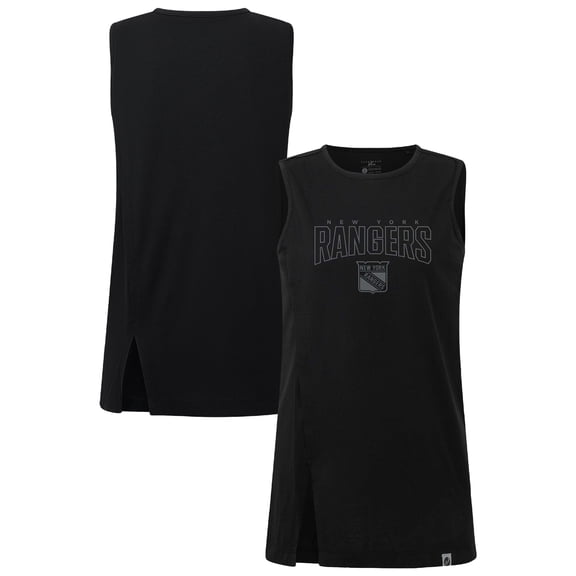 Women's Levelwear Black New York Rangers Influx Darkmoon Tank Top