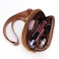 thumbnail image 2 of Bolso de pecho de felpa Bolso de mensajero de cintura con cremallera informal Color sólido para viajes (marrón), 2 of 9