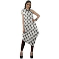 thumbnail image 3 of Moomaya Robe Kurti Sans Manches à une Épaule Imprimée pour Femmes, Vêtement de Créateur Boho pour Fête, 3 of 7