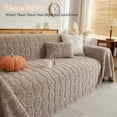 thumbnail image 5 of Eurhowing Velvet Couch Cover, Non-Slip Sofa Slipcover Blanket, Soft Cozy Washable Furniture Protector for Pets & Family, 71"×150" Khaki, 5 of 10
