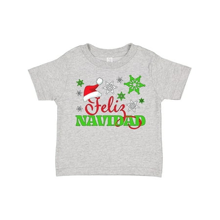 

Inktastic Feliz Navidad with Santa Hat and Green Snowflakes Boys or Girls Toddler T-Shirt