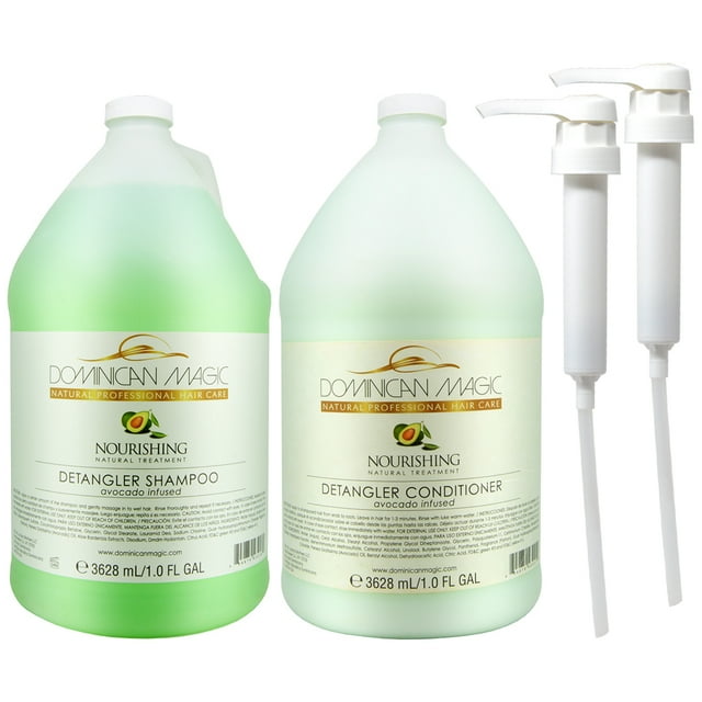 Dominican Magic Avocado Detangler 1gallon Shampoo & Conditioner w/pump