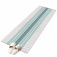 thumbnail image 2 of Teal Aqua Stripes Runner Rug 2x6 FT,Non Slip Hallway Rugs,Modern Ombre Abstract Aesthetics Washable Soft Floor Carpet Throw Runner Carpet Long Rugs for Entryway Kitchen Bedside Sliding Door, 2 of 8
