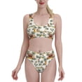 thumbnail image 2 of Picia Hawaiian Style Women's High Waisted Bikini Scoop Neck Swimsuit Two Pieces Bathing Suit-X-Large, 2 of 8