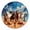 A051, variant on 10 Inch Wall Clock Battery Operated Square Clock for Office, Kitchen, Outdoor, Living Room, Stunning Desert - Racing Steeds