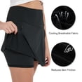 thumbnail image 5 of Pro X Gear 17" Women Golf Skirts High Waisted Tennis Skirt with Pockets Athletic Workout Casual Skort for Sports Running Pickleball, Black, Large, 5 of 7