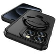 thumbnail image 2 of Case for iPhone 15 Pro, Anti-Scratch Shockproof Military Drop Protection Phone Cover, Compatible with Magsafe [Wireless Charging], with Magnetic Invisible Ring Stand, Matte Slim, Black, 2 of 9