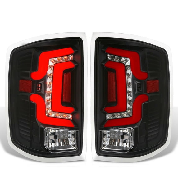 Compatible/Replacement For 2015-2018 Chevy Silverado/Sierra 2500HD 3500HD LED Tube Style Left/Right Rear Tail Light