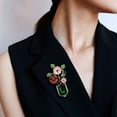 thumbnail image 5 of Handmade Exquisite Garden Brooch European Retro Green Brooch Women's Shawl Sweater Coat Brooch, 5 of 5