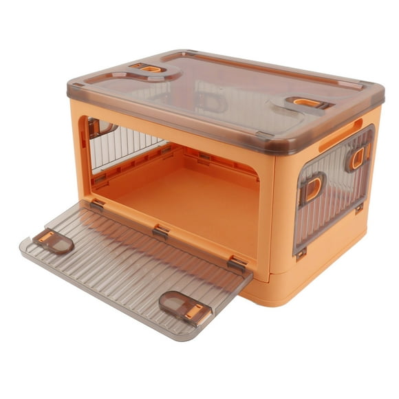 Foldable Plastic Storage Box With Lid - Stackable Storage Bin For Closet Organizers, Multi Functional And Easy To Move