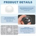 thumbnail image 3 of Uxcell Diameter 46mm Flat Convex Lens, 2 Pcs Height 13mm High Borosilicate Glass LED Optical Convex Condenser Lens with Edge for Flashlight Car Bike Head Lamp Spotlight, Clear 3mm, 3 of 5