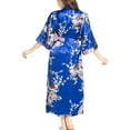 thumbnail image 2 of Elegant Long Floral Silk Kimono Womens Robe, Sizes 2 to 18, Brides and Bridesmaid Robes, Lightweight Robe, 2 of 5