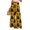 Yellow, variant on Ladies' Casual Wide Leg Pants Haunted House Bat Print Elastic Drawstring with Pockets Baggy Lounge Trousers for Fall Daily Comfort Travel Black L