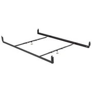 W Silver Products Hook On Low Profile Side Rails with Two Center Cross Support For Steel or Wooden Bed Frames Queen