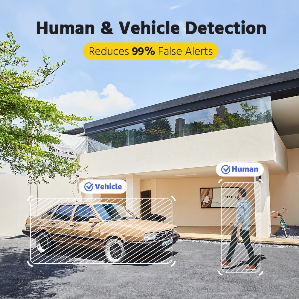 ANNKE 3K 4PCS 5MP PoE Security IP Camera Two Way Audio Outdoor AI Color Night Vision, Outdoor Turret Wired Cameras for Home Security, AI Human/Vehicle Detection, Smart Dual Light, Built-in Mic