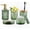 Green, variant on HRWGMUKVBG Green 5Pcs Bathroom Accessories Set, Amethyst Ombre Clear Glass Bathroom Set With Soap Dispenser With Pump, Soap Dish, Toothbrush Holder, Tumbler, Cotton Swab Holder,