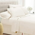 thumbnail image 3 of 1000-Thread-Count 6 Piece Sheet Set - 100% Pure Egyptian Cotton Sheets 16" Inch Deep Pocket - Soft & Smooth Quality Bedsheets (Ivory Solid) Full-XL Size., 3 of 5