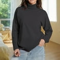 thumbnail image 2 of Women's Oversized Turtleneck Knit Pullover Sweater â Soft High Neck Long Sleeve with Split Hem, Loose Fit Casual Fall Winter Jumper Top, 2 of 4