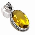 thumbnail image 2 of Citrine Handmade 925 Sterling Silver Jewelry Pendant 2.13", 2 of 2